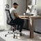 Flash Furniture Contemporary Chair Black High Back Exec Chair, Adjustable Arms, 18-3/4" to 22-1/2" Height, Black BL-X-5H-GG - alternate 7